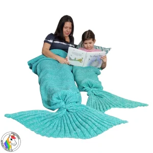 Meerjungfrauen Decke Mama Kind Ohne Hintergrund